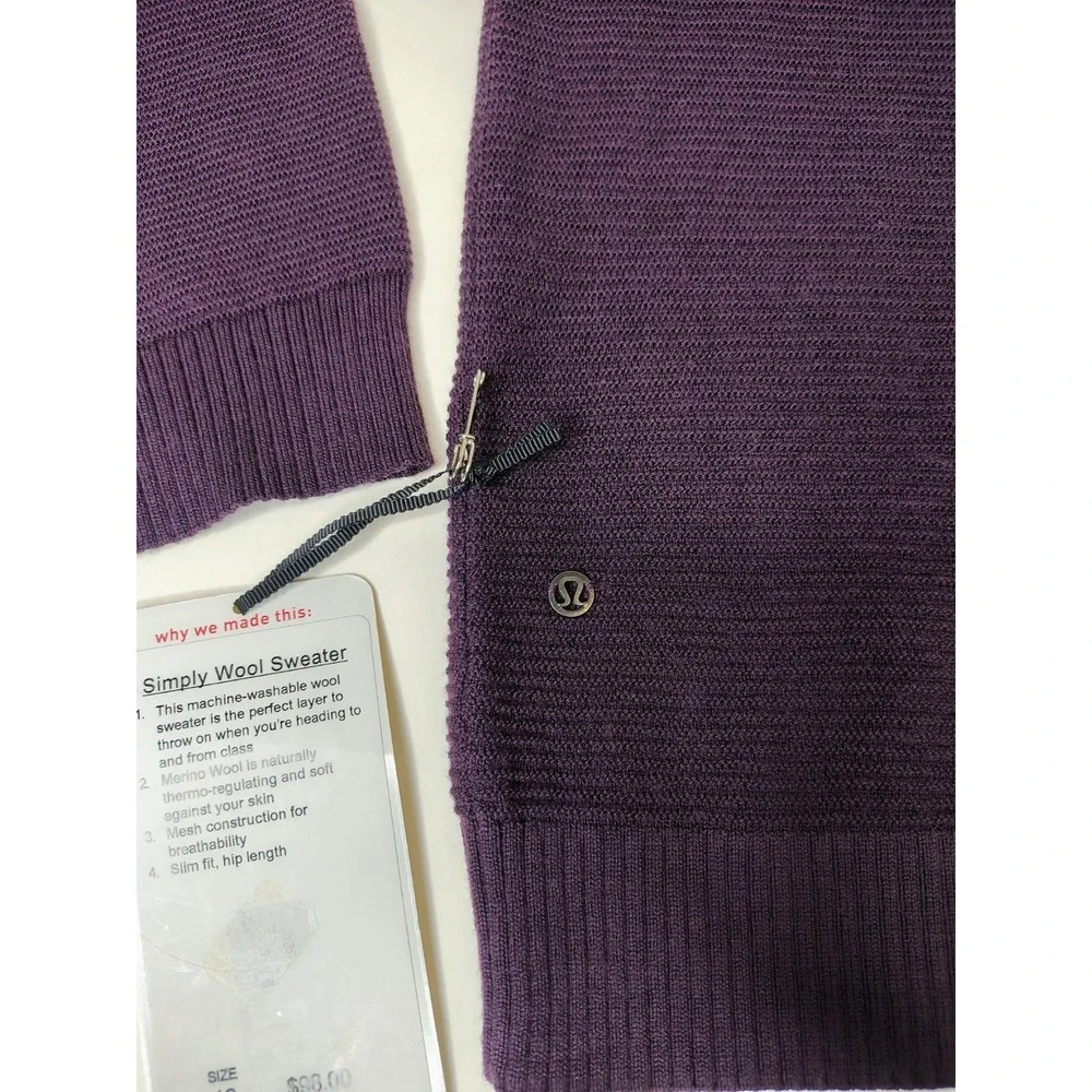 Lululemon simple wool crewneck pullover sweater Size 12